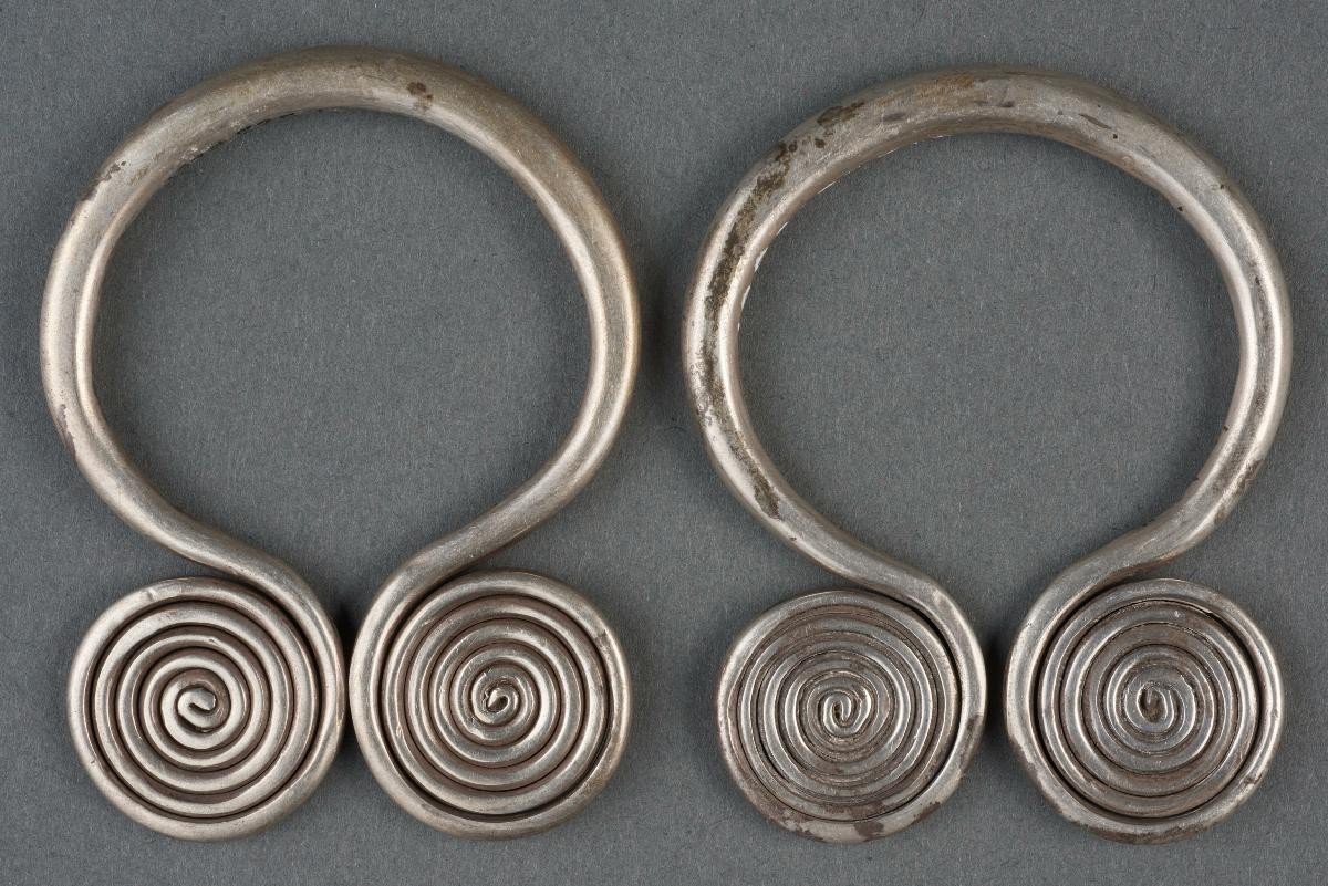 Pair of headdress ornaments