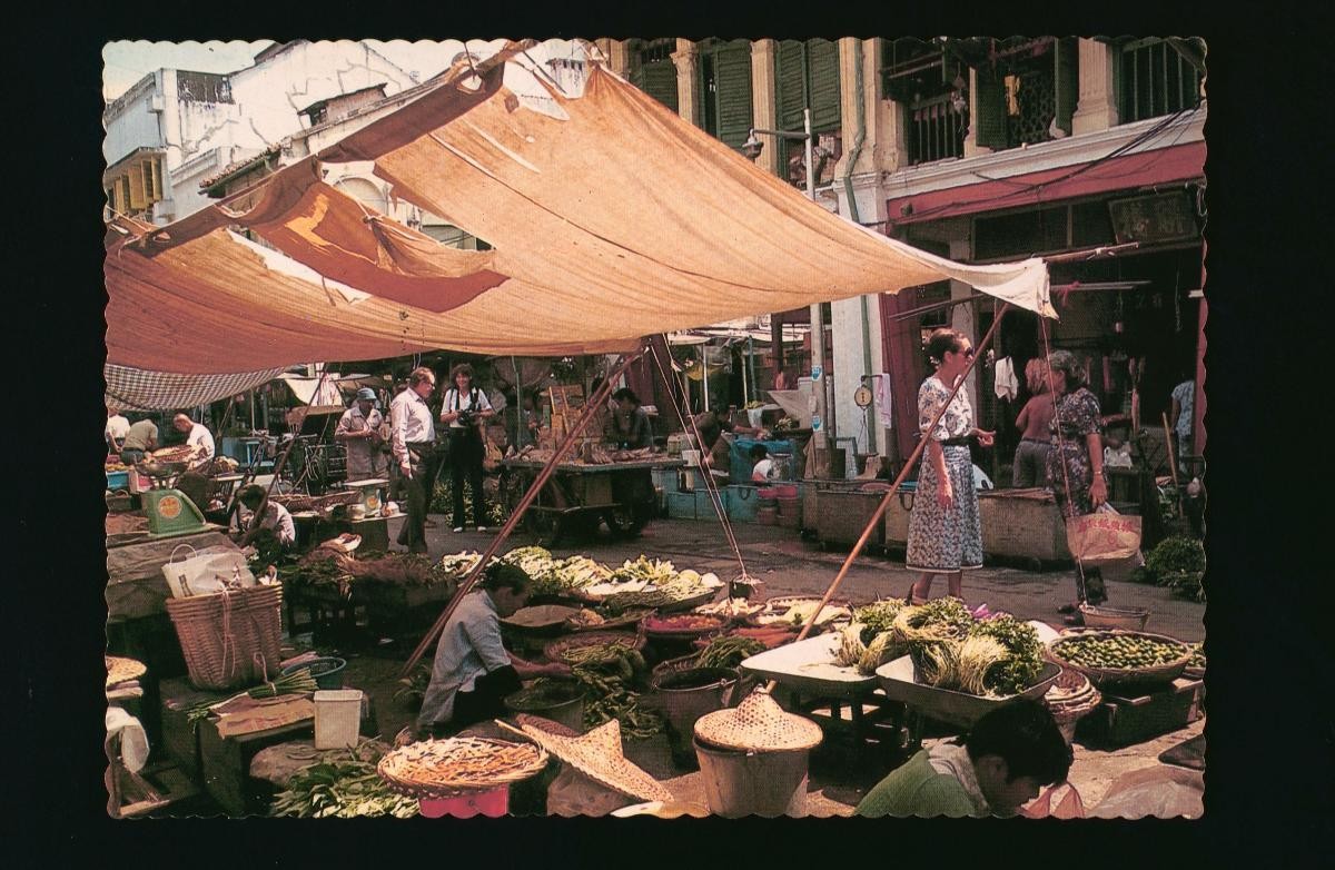 View of street market at Chinatown