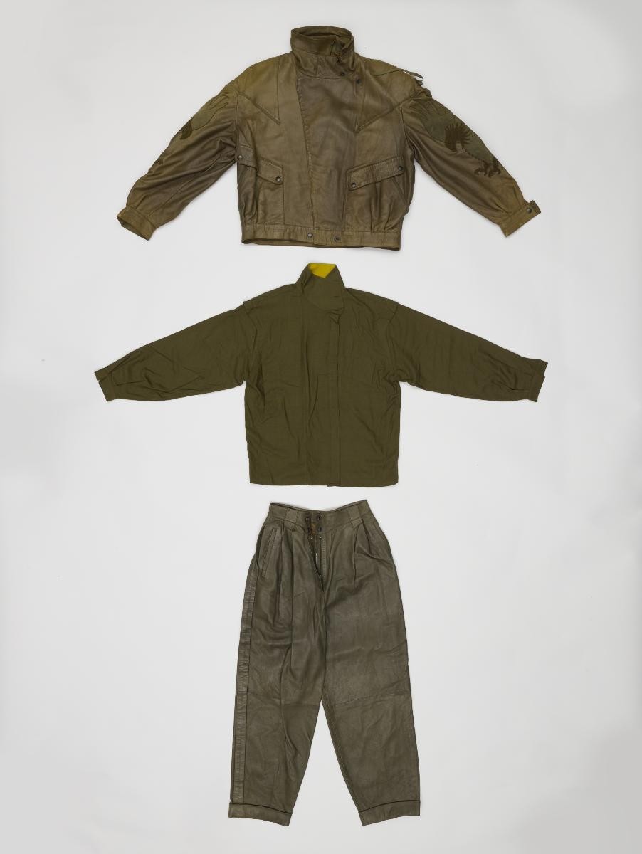 Jacket, shirt, and trousers