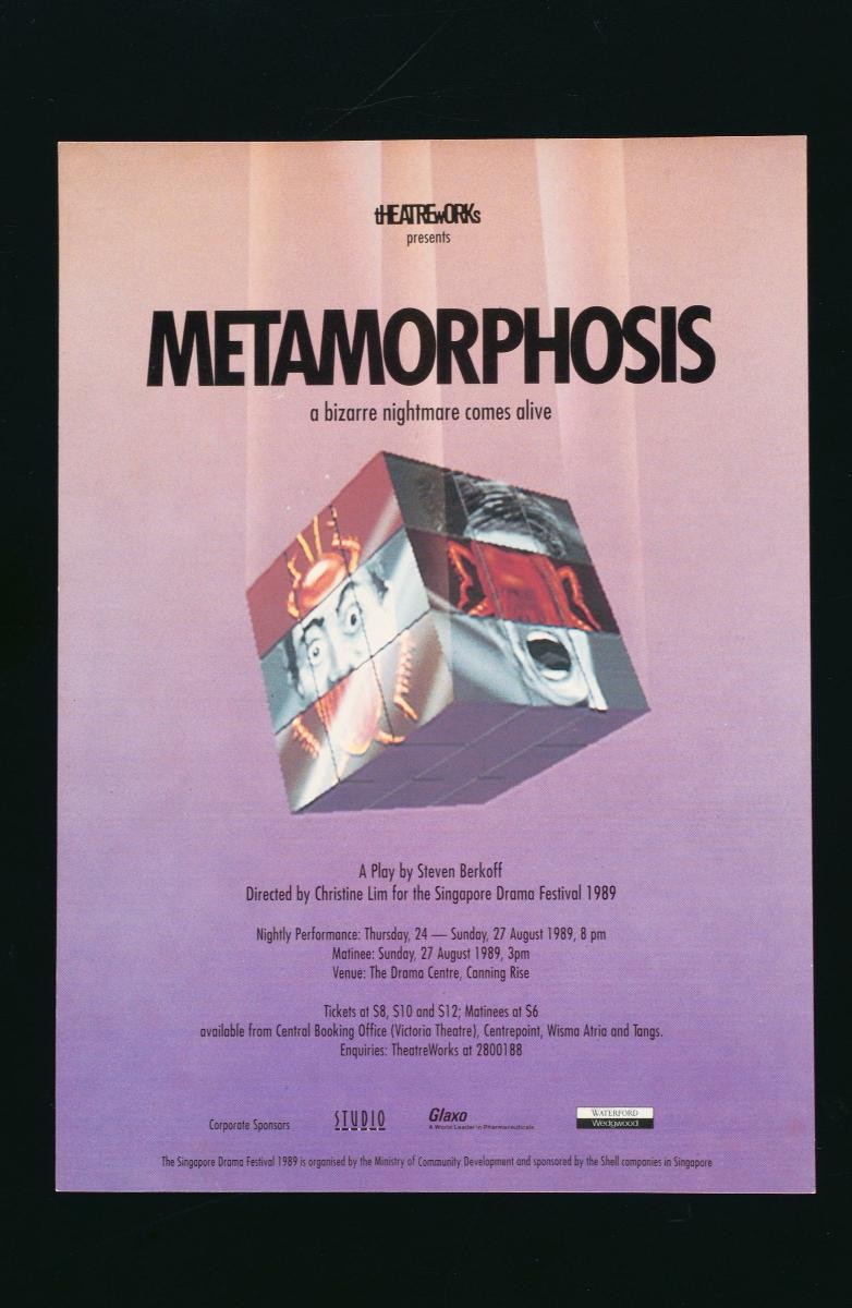 Flyer for the TheatreWorks’ production, ‘Metamorphosis’