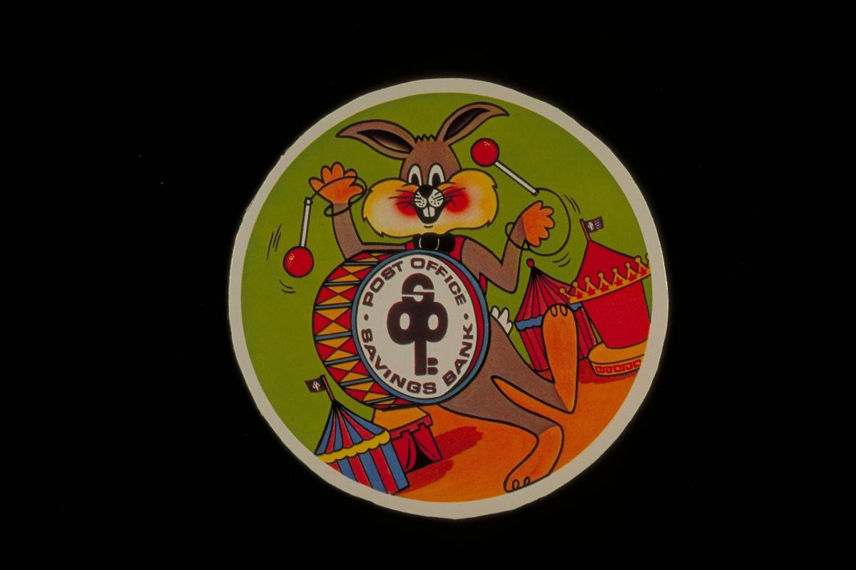 POSBank sticker for the National School Savings Campaign