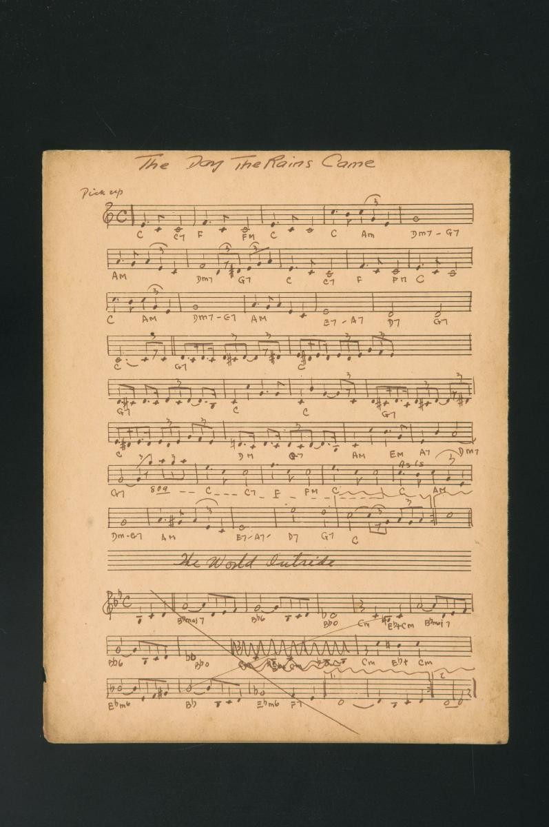 'The Day the Rains Came’ music score