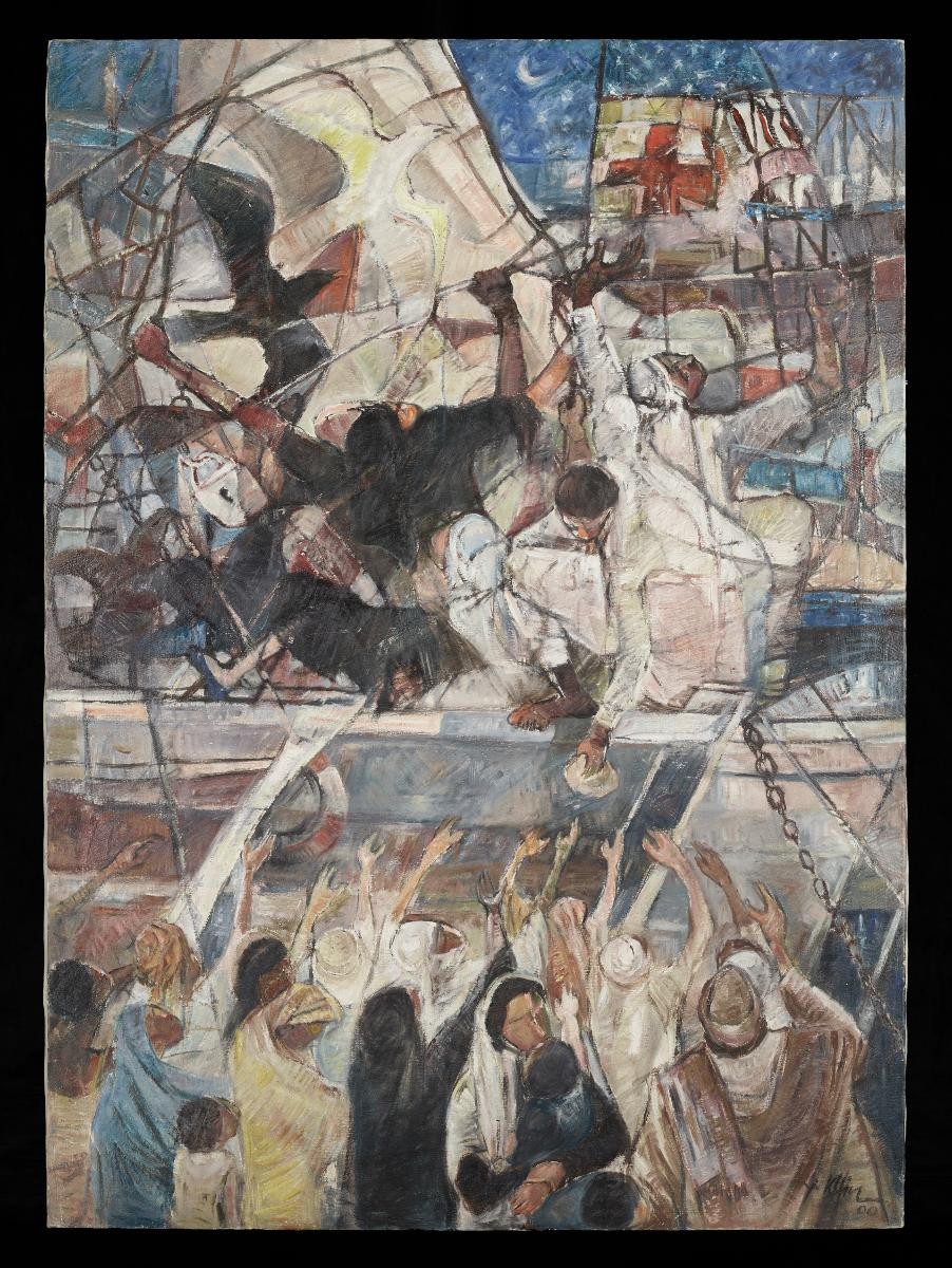 Untitled (People Awaiting Cargo Ship)
