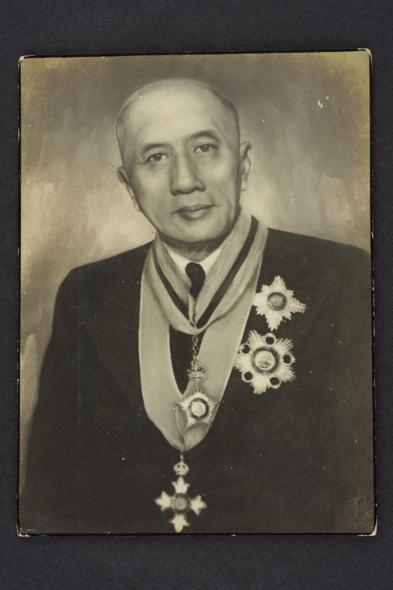 Photograph of Low Kway Song’s painting of Tan Cheng Lock