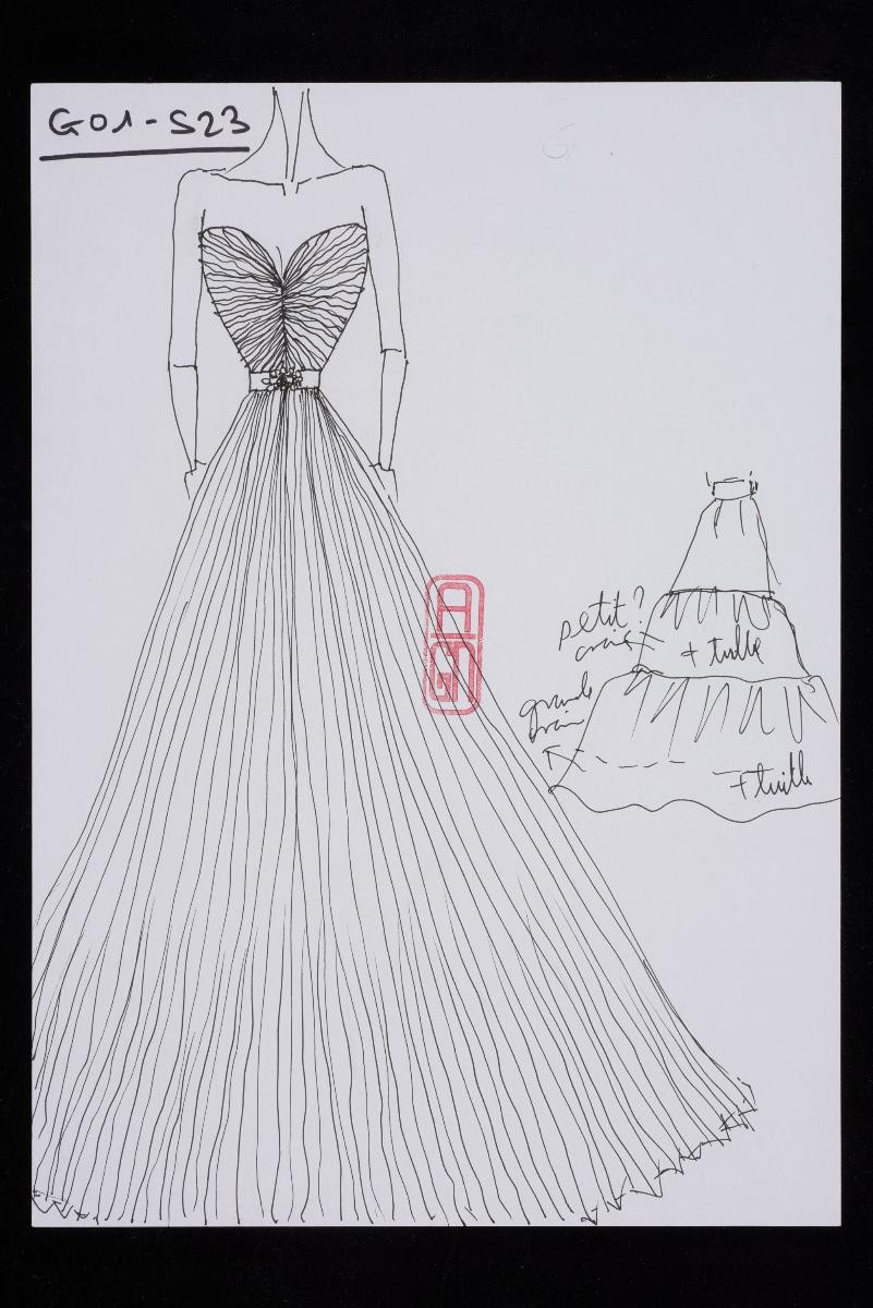 Original sketches from Andrew Gn Spring/Summer 2023 collection