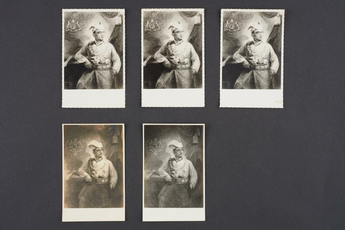 Five photographs of Low Kway Song’s portrait ‘Tunku Abdul Rahman’