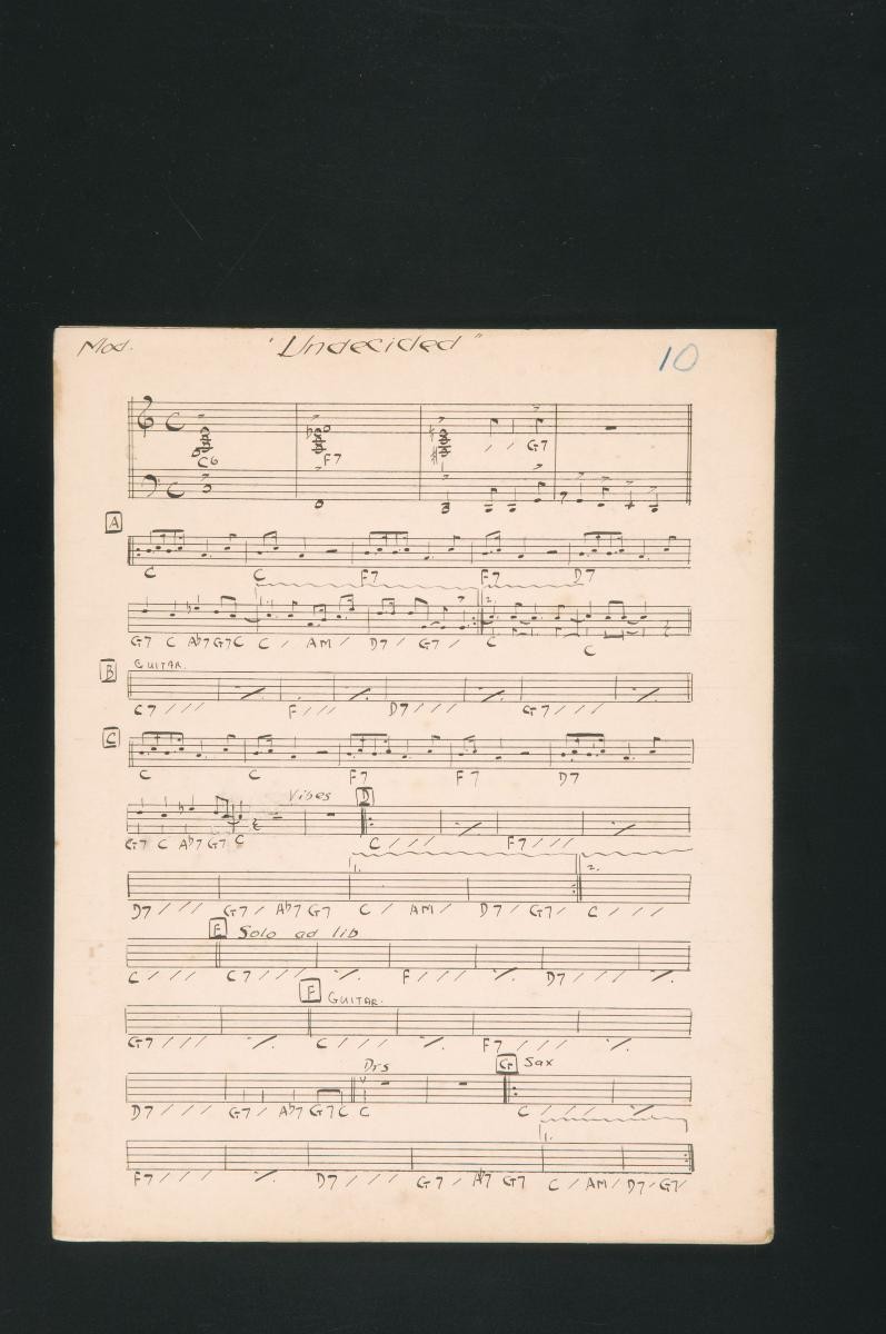 ‘Undecided’ music score