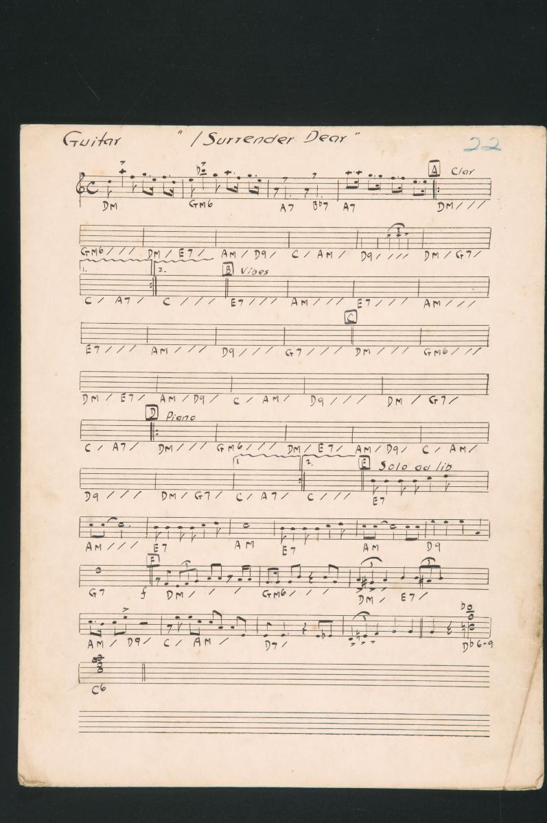 ‘I Surrender Dear’ music score