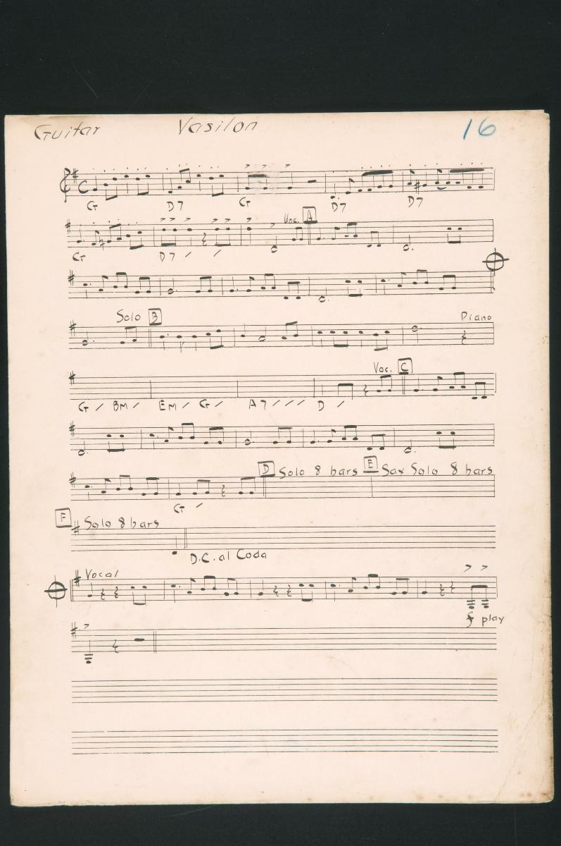 ‘Vasilon’ music score