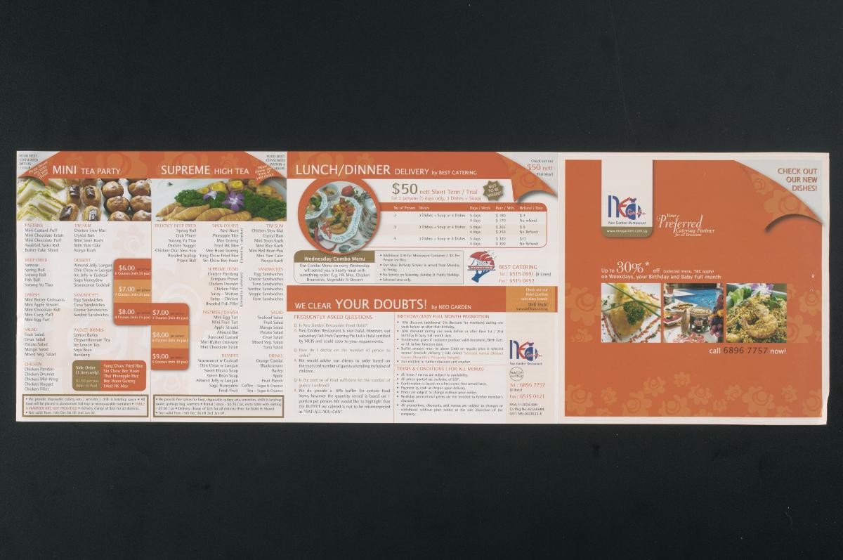 Menu from Neo Garden Restaurant