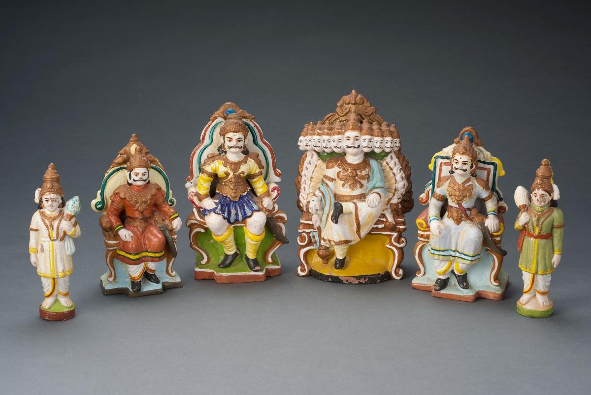 Ravana's court (set of 6 golu dolls)