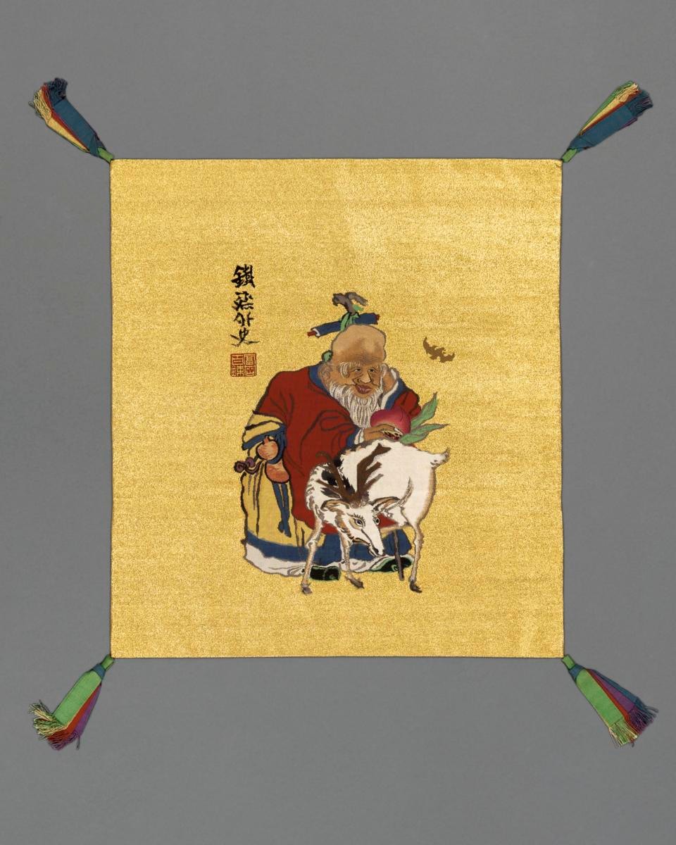 Fukusa after a painting by Tomioka Tessai