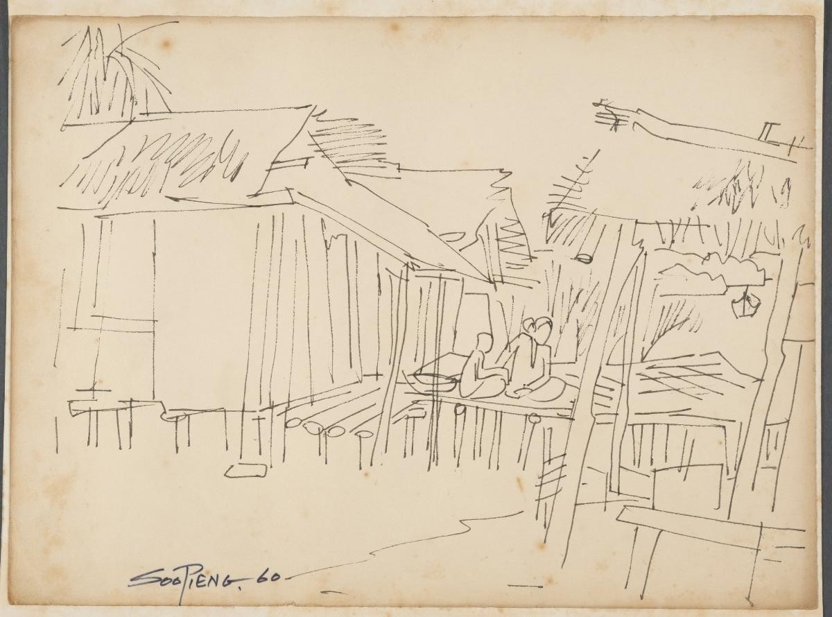 Untitled (Two People Sitting in Kampung)