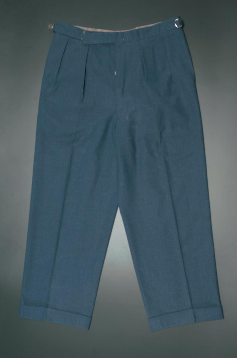 A pair of blue trousers