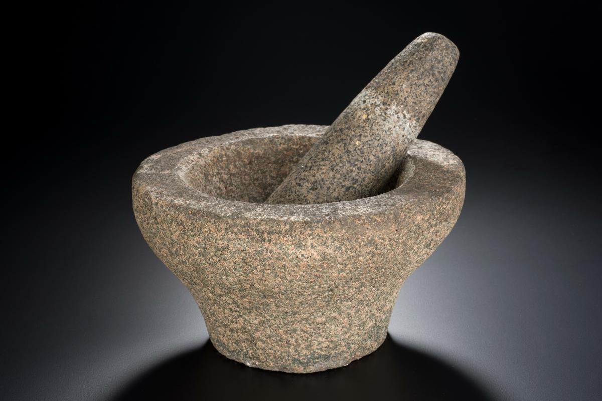 Granite mortar and pestle