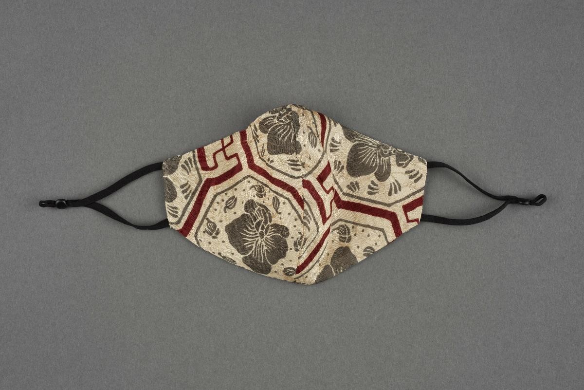 Red Orchid batik face mask