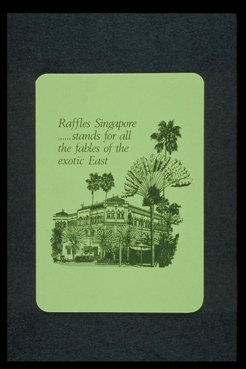 Green club card of Raffles Hotel