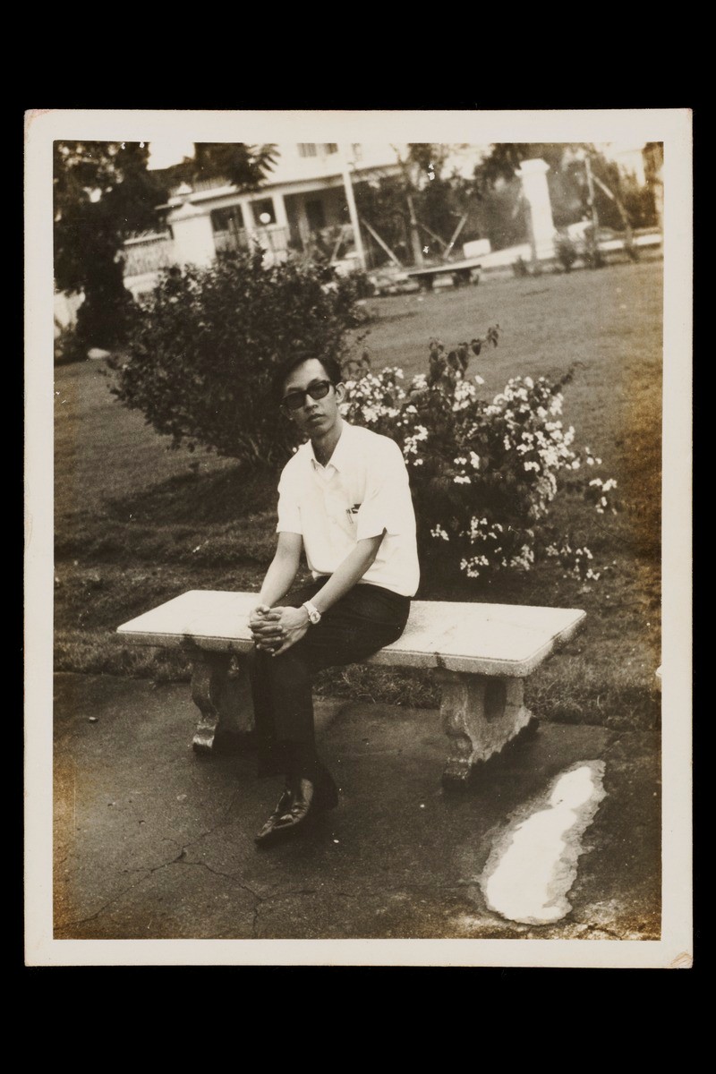 Photograph of Quah Chin Siong, Danny, in the garden of his grandfather's residence