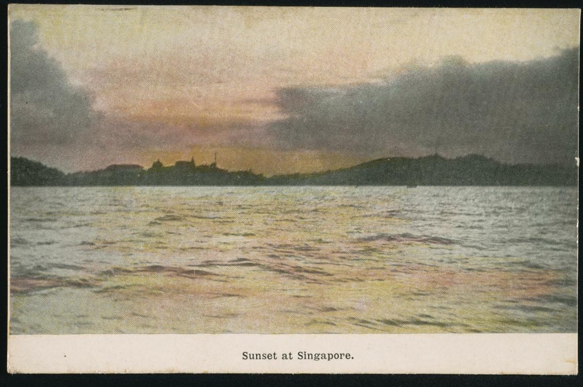 View of the sunset in Singapore