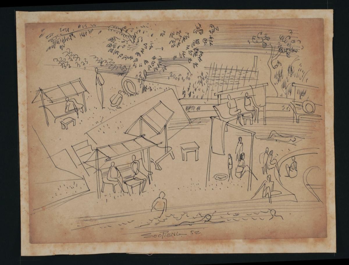 Untitled (Villagers Sitting Around)