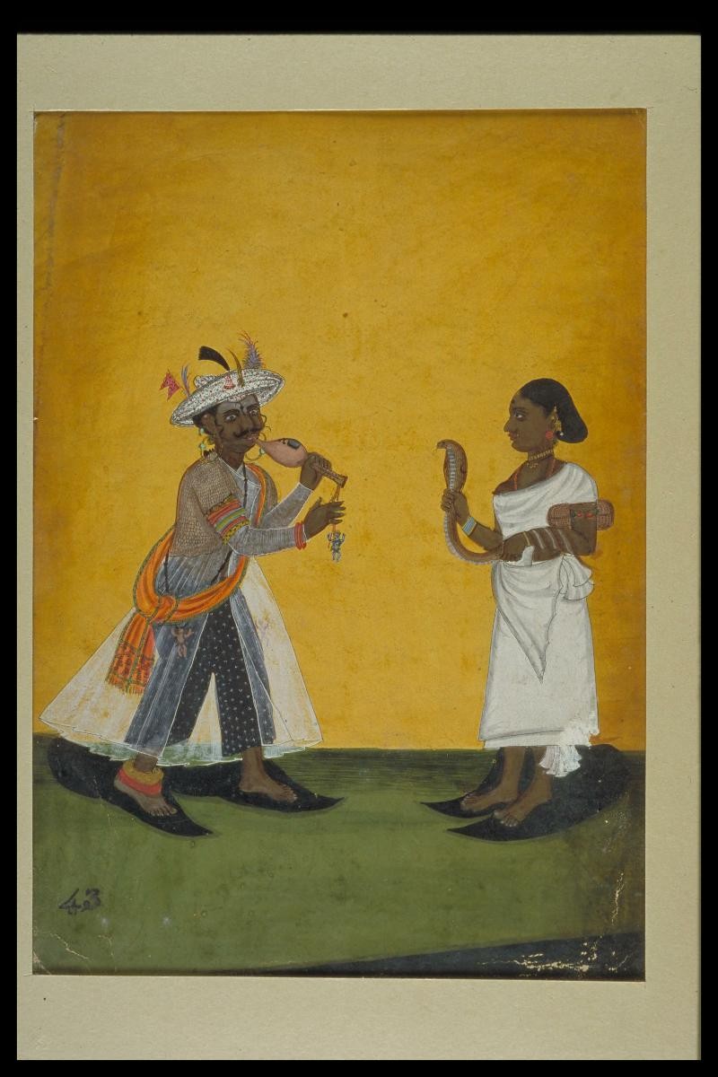 Snake charmer and his wife
