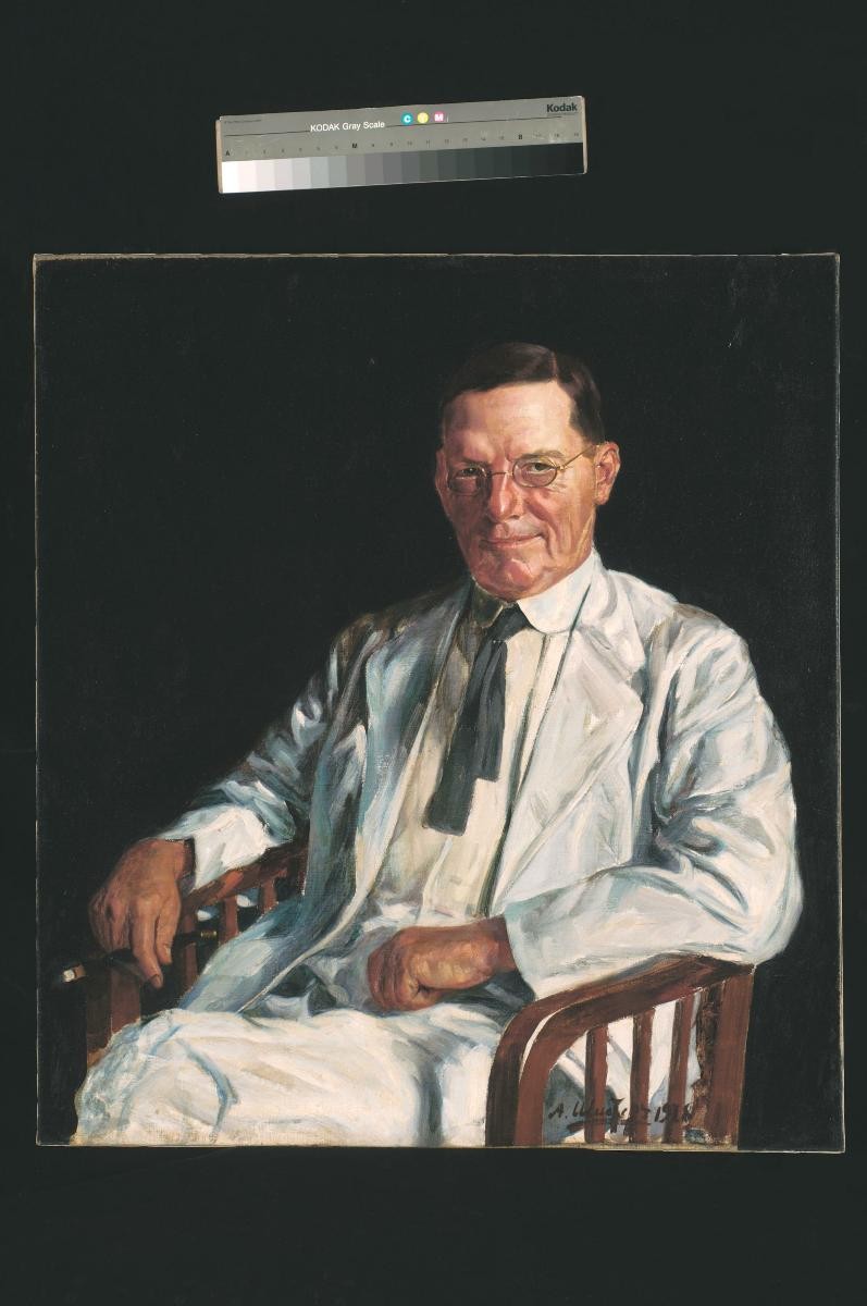 Portrait of R.J. Farrer Esq. M.C.L.C.M.G. President Municipal Commissioners 1919 - 1931
