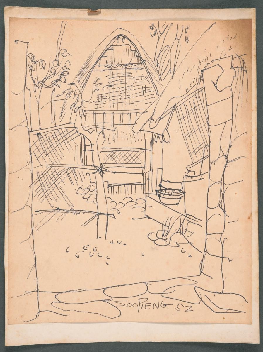 Untitled (Balinese Compound through The Doorway)