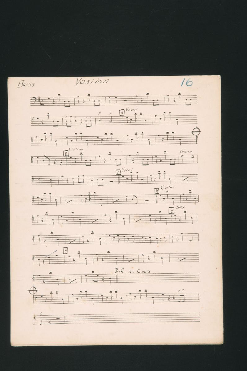 ‘Vasilon’ music score