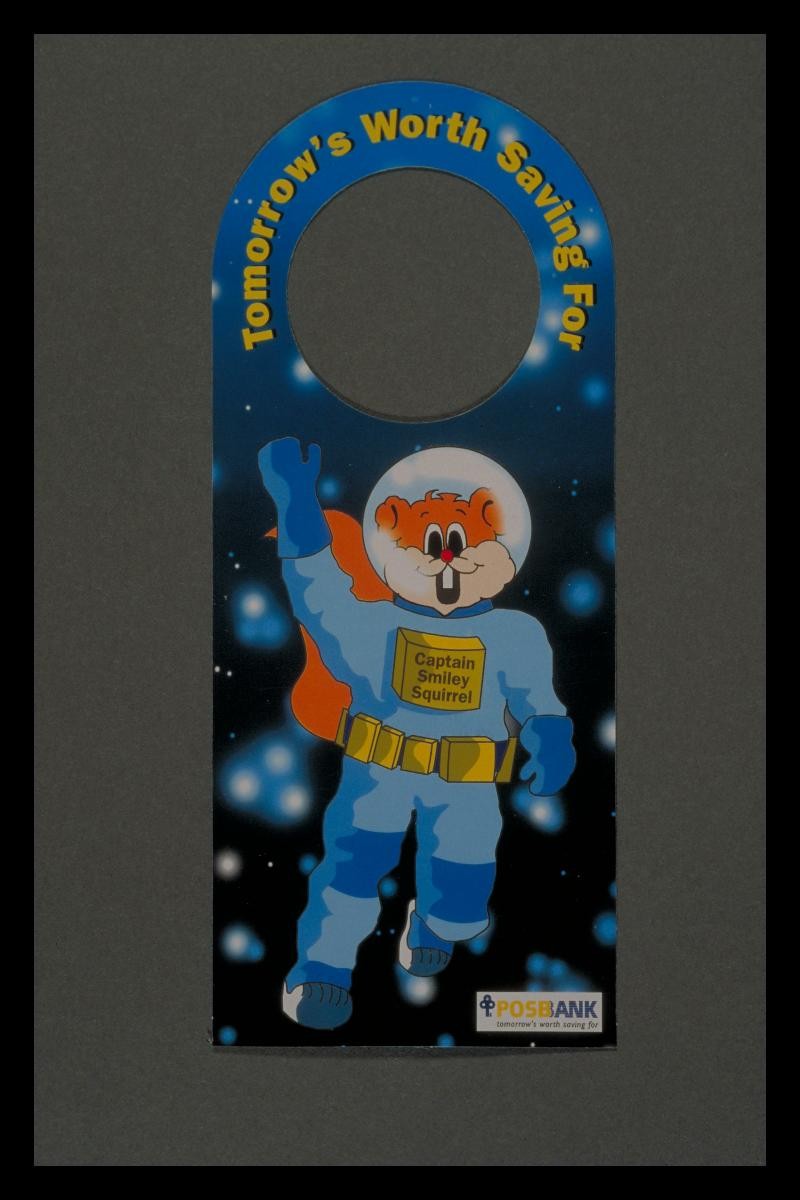 POSBank Smiley Squirrel doorknob hanger