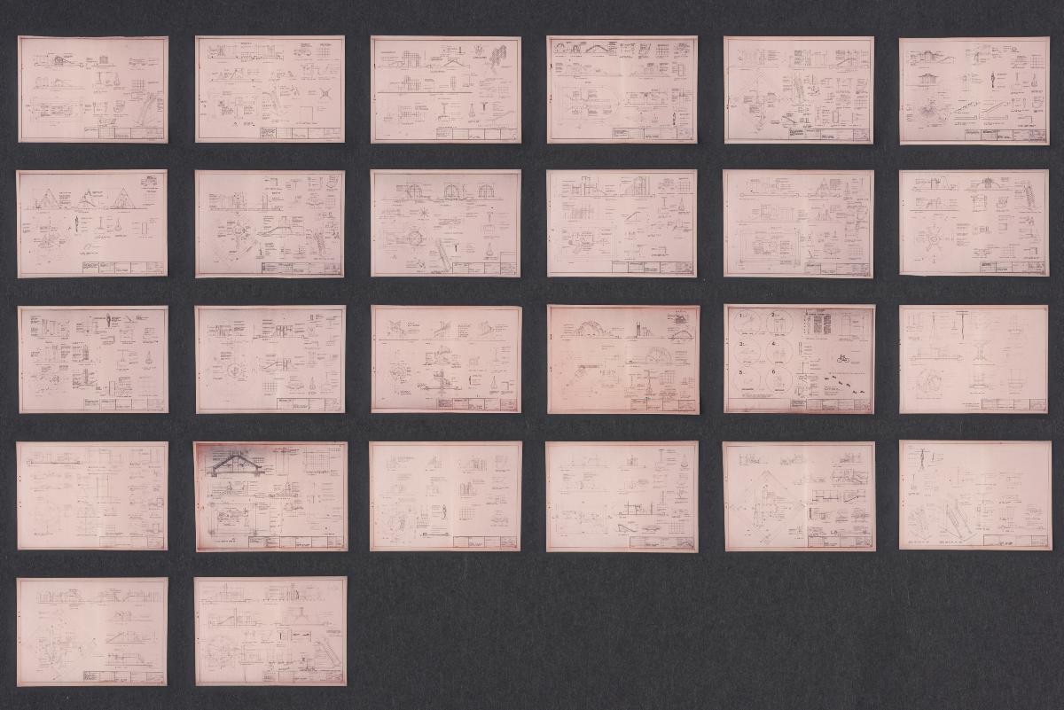 HDB playground prototype drawings from 1970s-80s