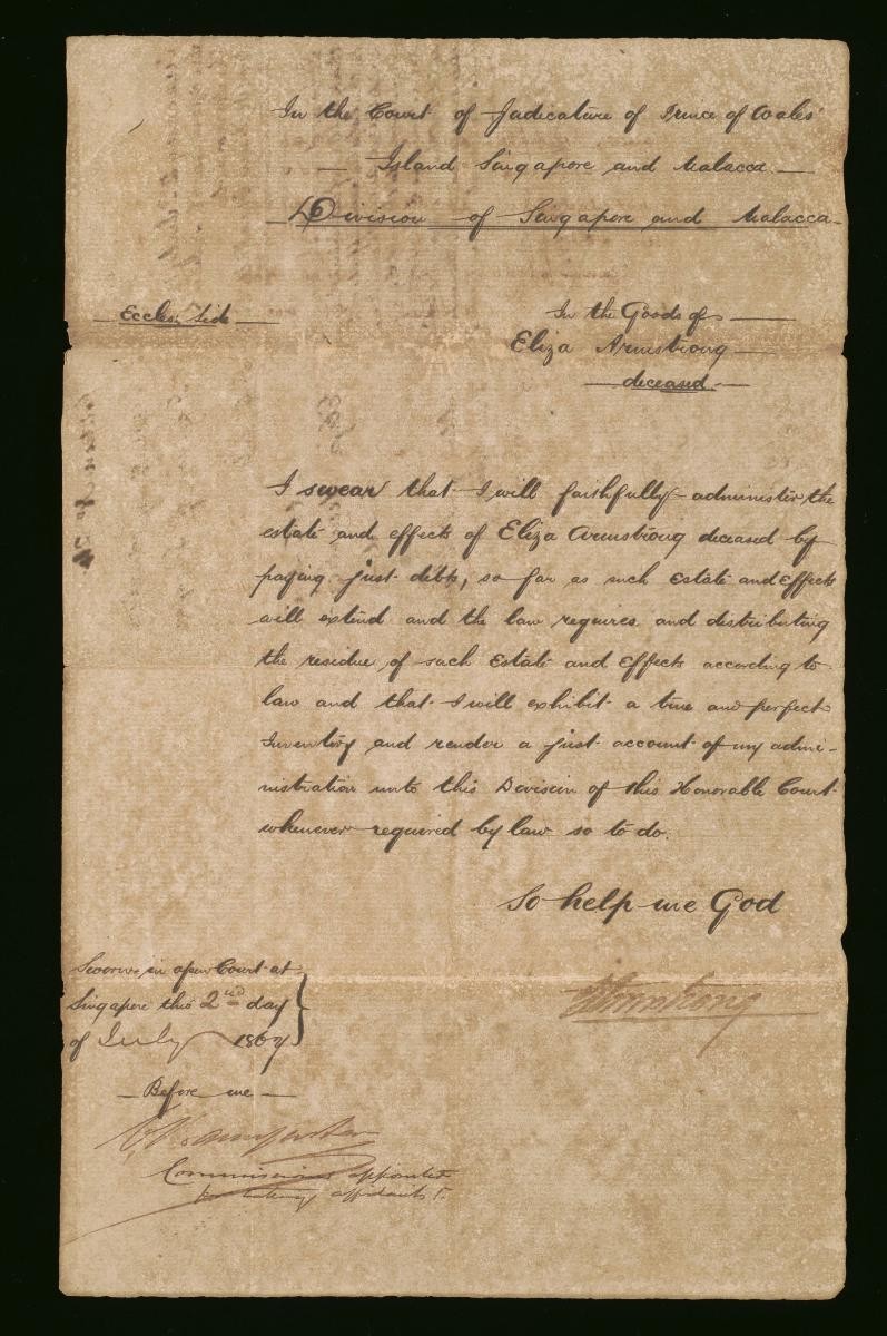 Oath sworn by Farleigh Armstrong