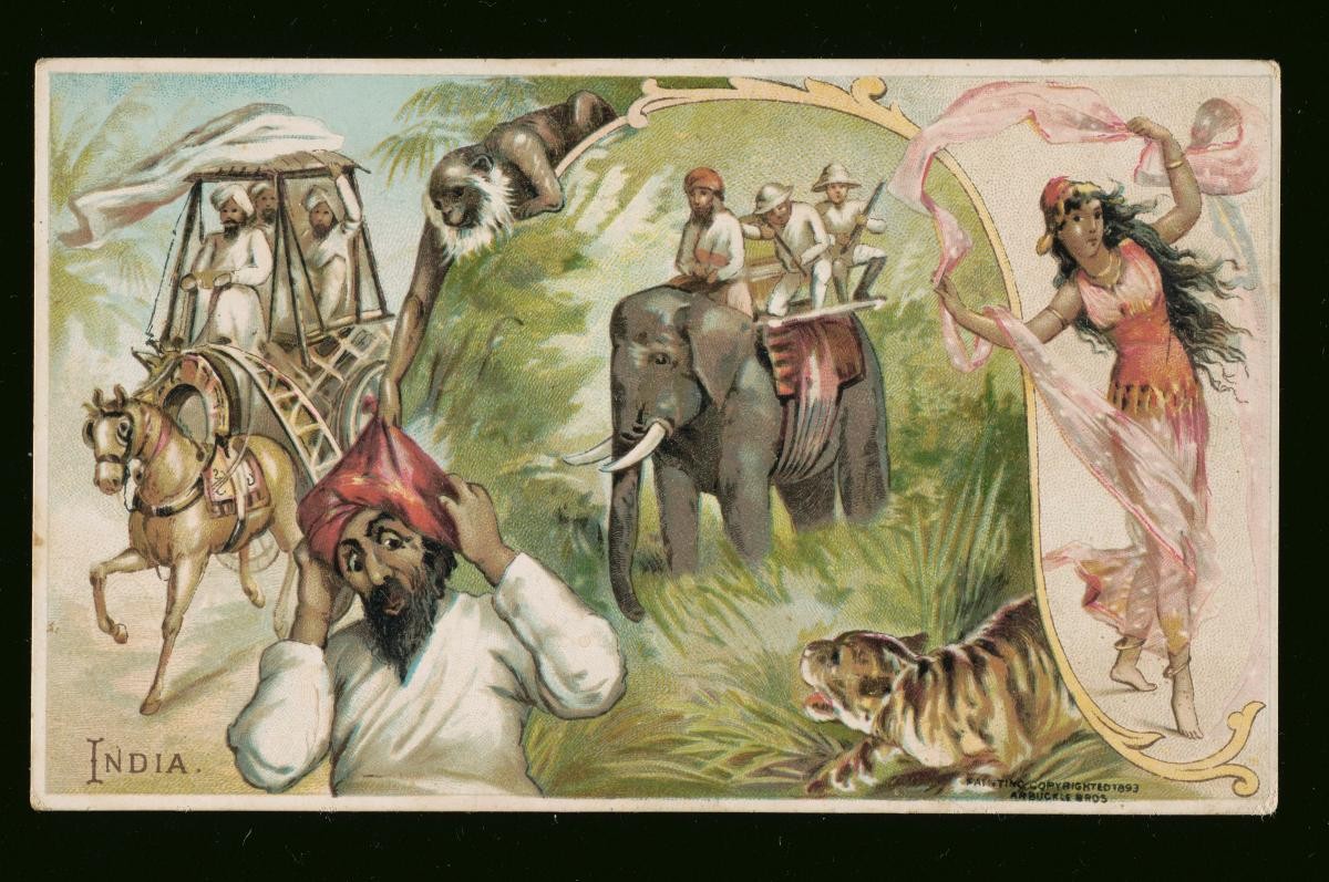 Advertising print for British India