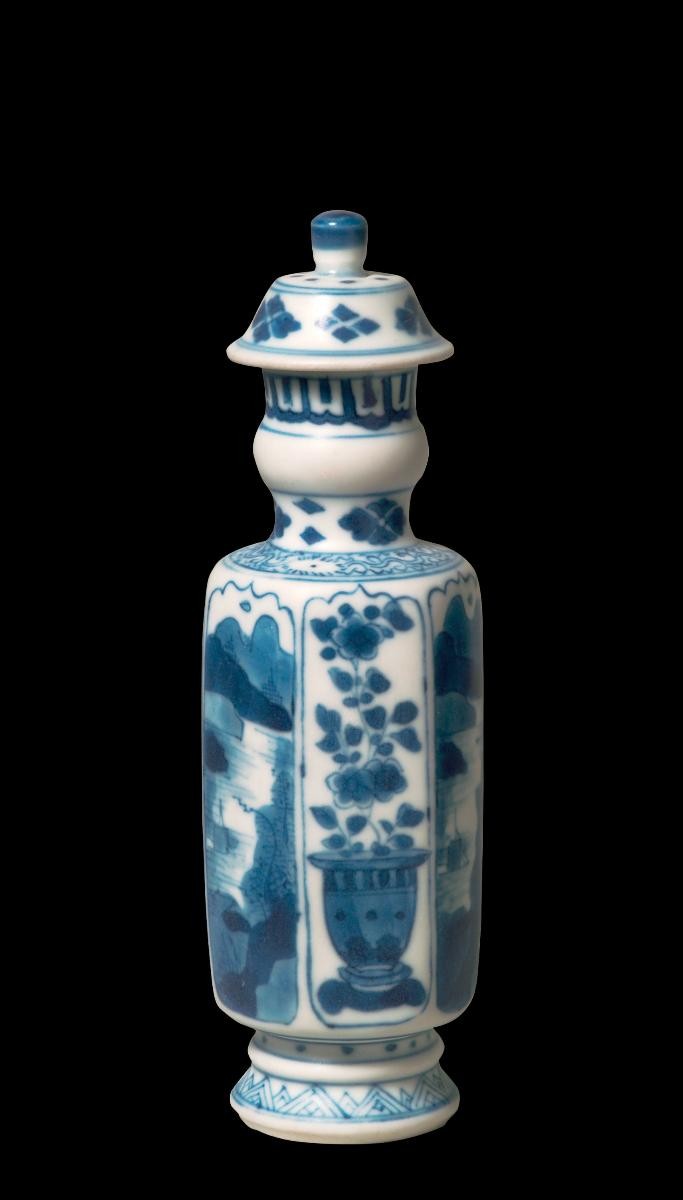 Faceted baluster with lid