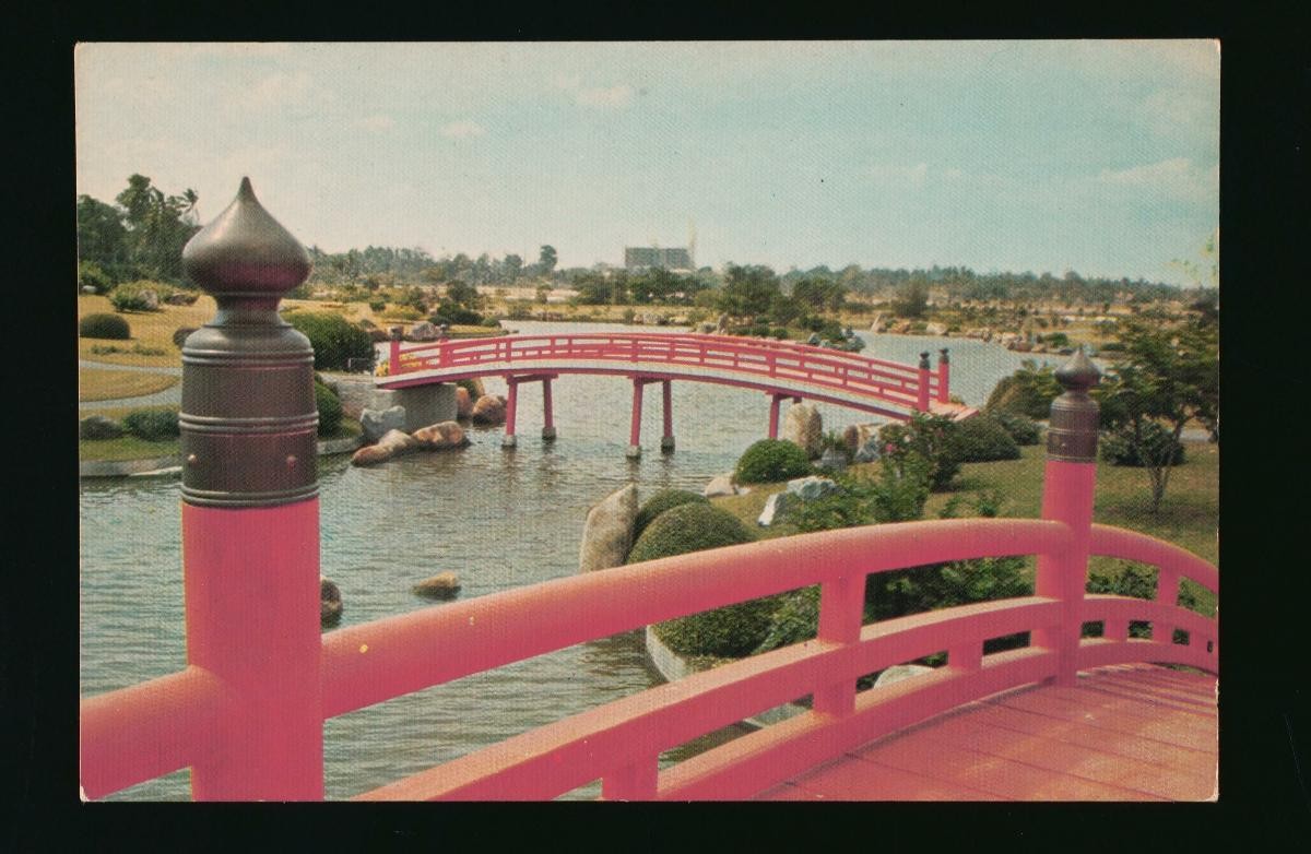 Arched bridges in the Seiwaen Japanese Garden at Jurong
