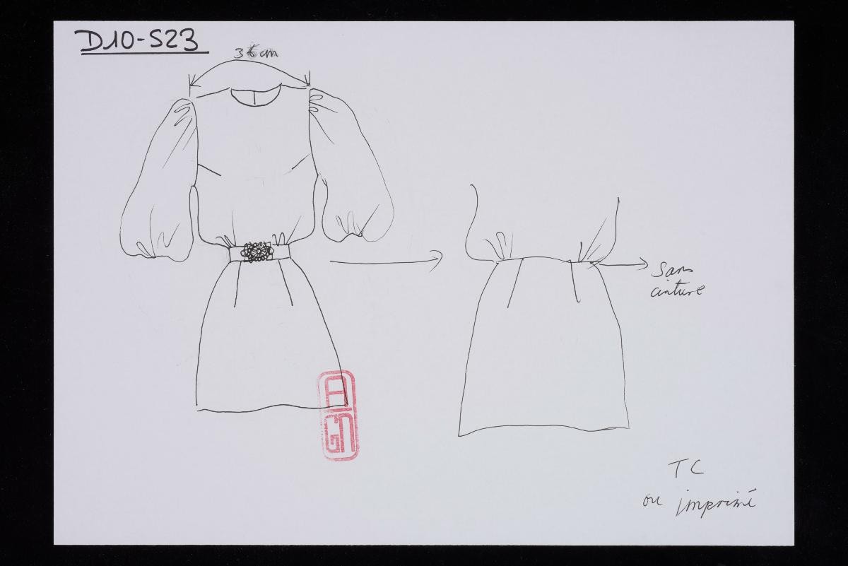 Original sketches from Andrew Gn Spring/Summer 2023 collection