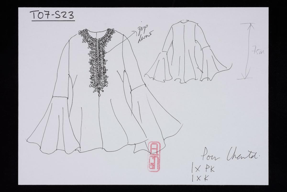 Original sketches from Andrew Gn Spring/Summer 2023 collection