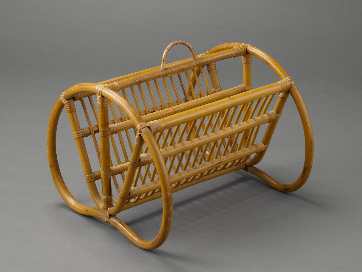 Rattan newspaper holder