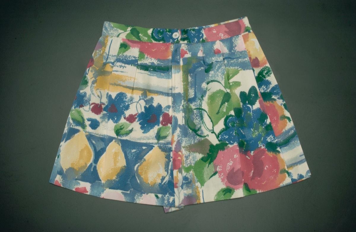 A pair of colourful floral shorts